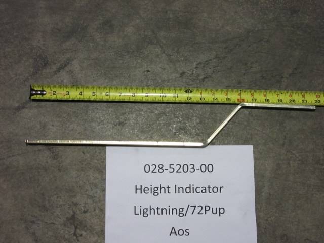 028-5203-00 - Bad Boy MowersHeight Indicator - Lightning, 72" Pup, AOS 028520300