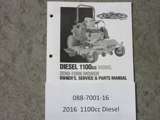 088-7001-16 - Bad Boy Mowers2016 1100cc Diesel Owner's Manual 088700116