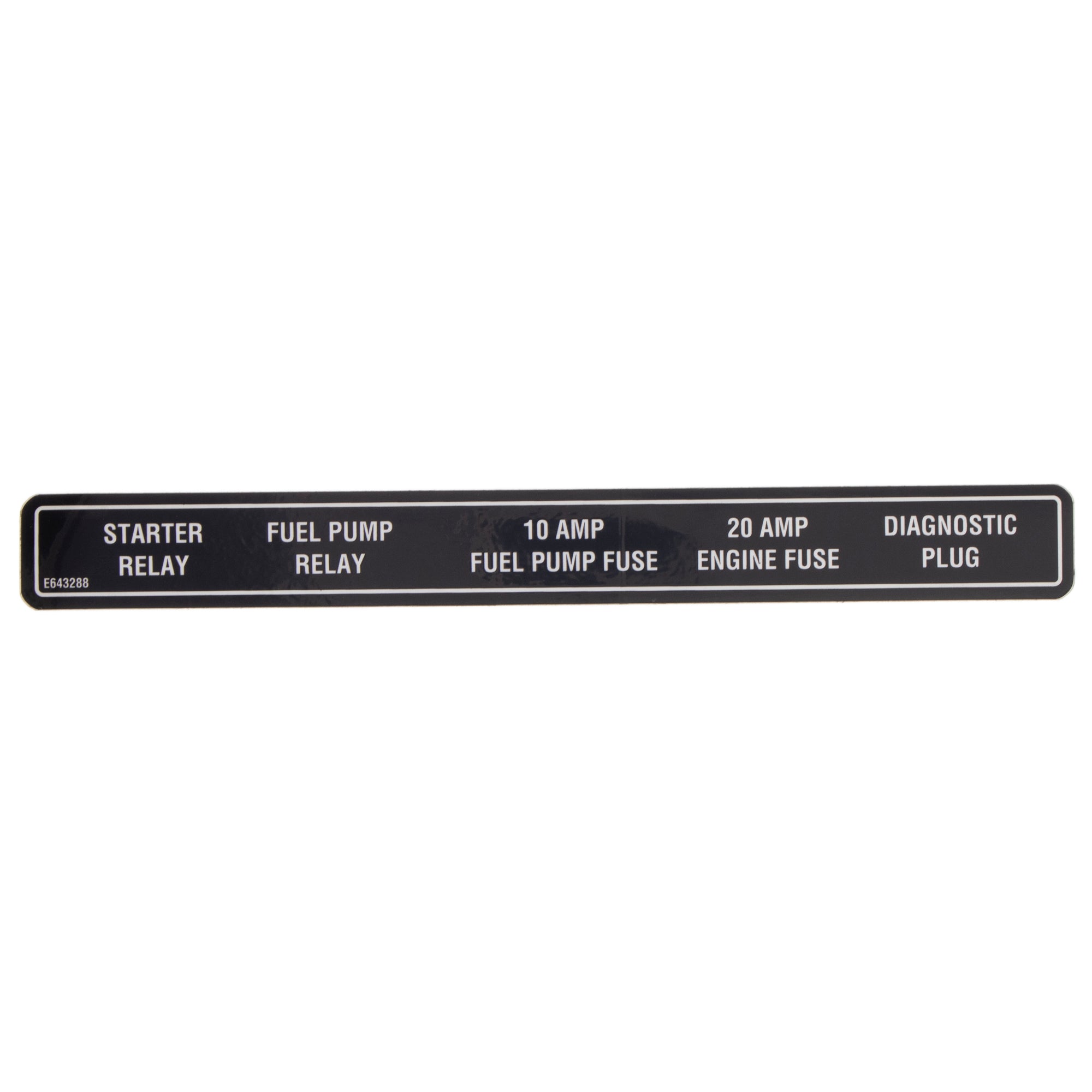 Exmark 1-643288 Relay Fuse Decal