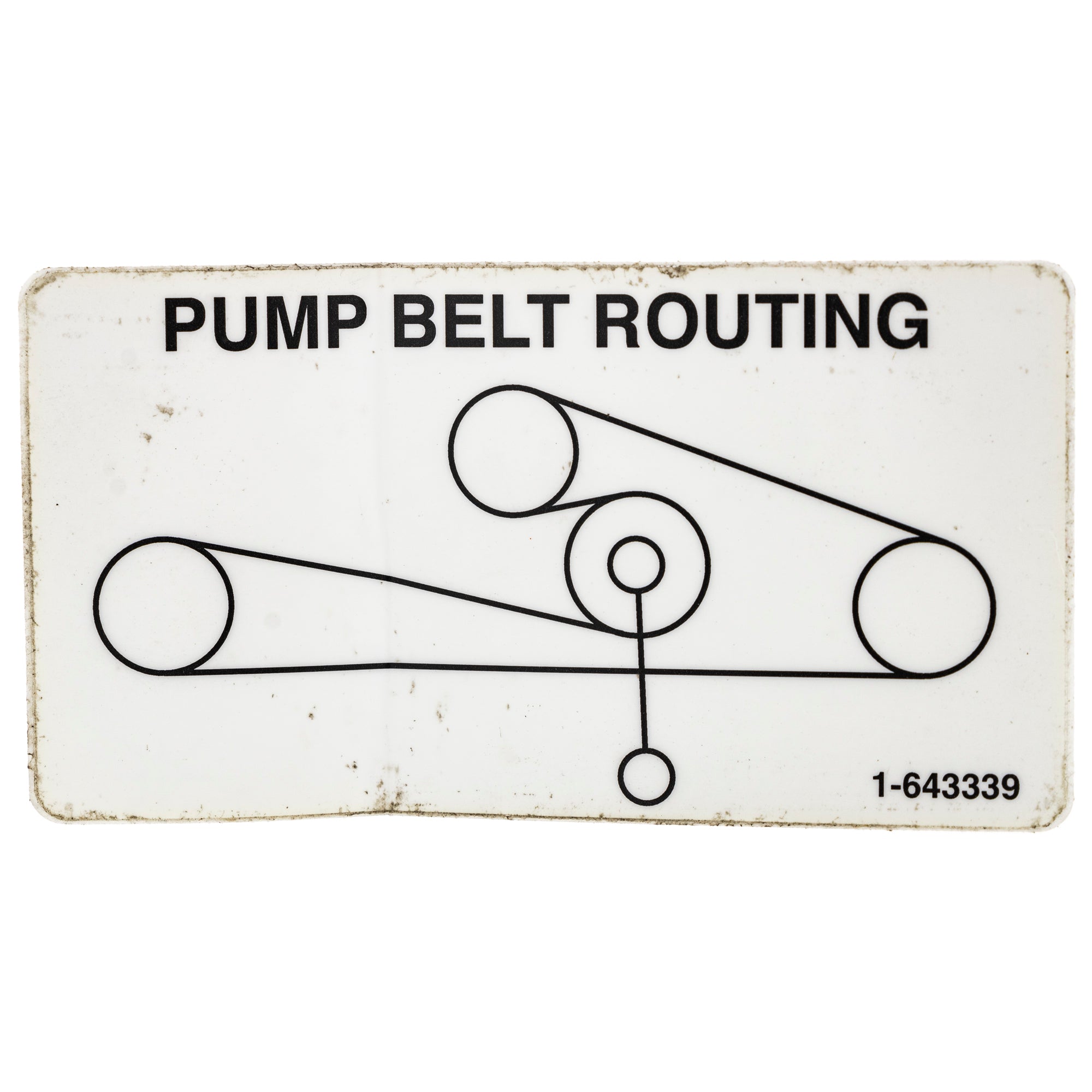 Exmark 1-643339 Belt Routing Decal