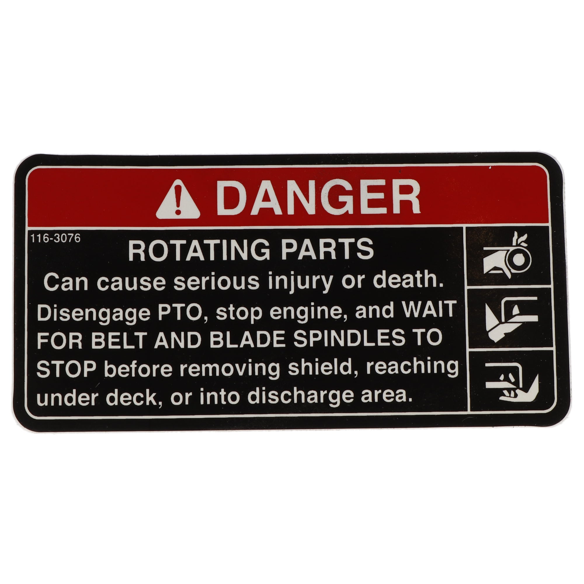 Exmark 116-3076 Parts Rotating Decal