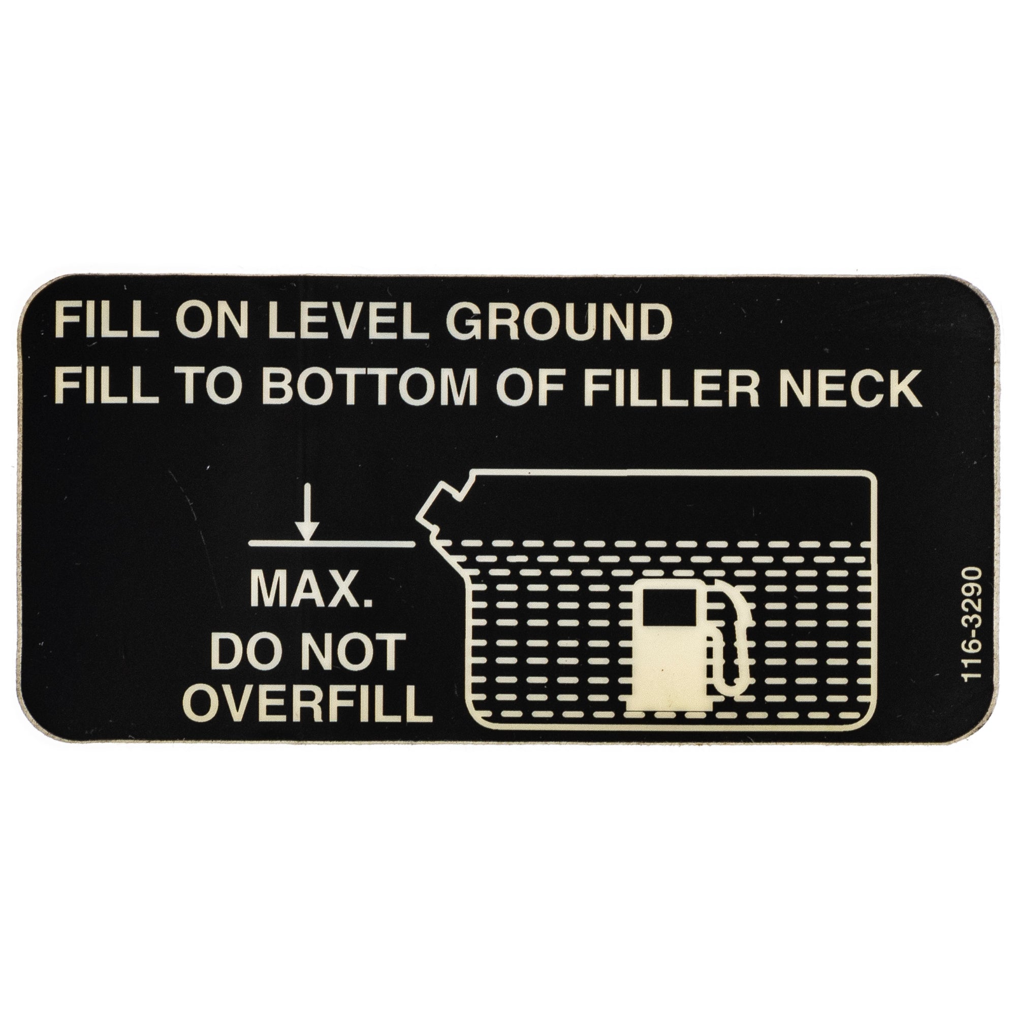 Exmark 116-3290 Fuel Fill Decal