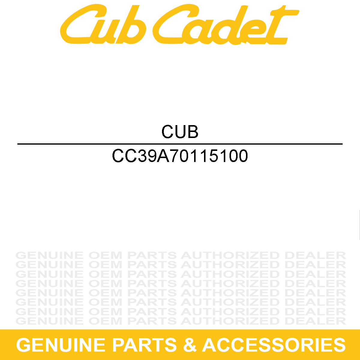 CUB CADET 39A70115100 Brush Guard Light Bar Kit