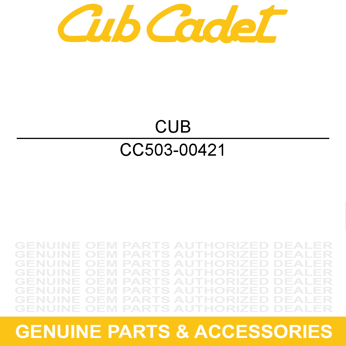 CUB CADET 503-00421 Front Right Semi Axle