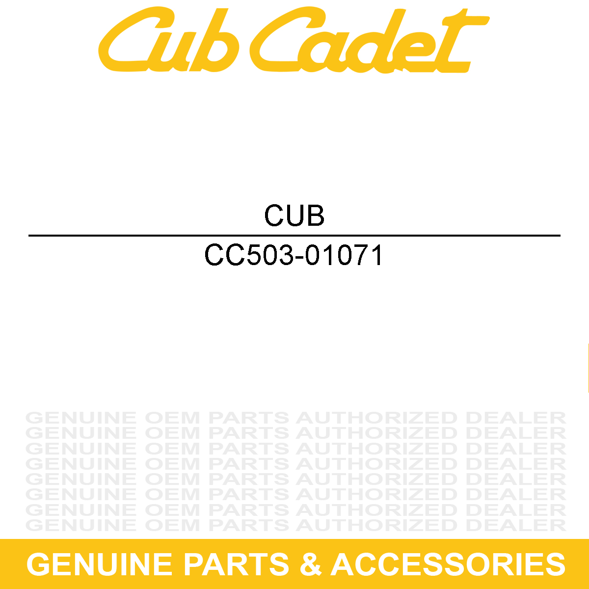 CUB CADET 503-01071 Transmission O-Ring