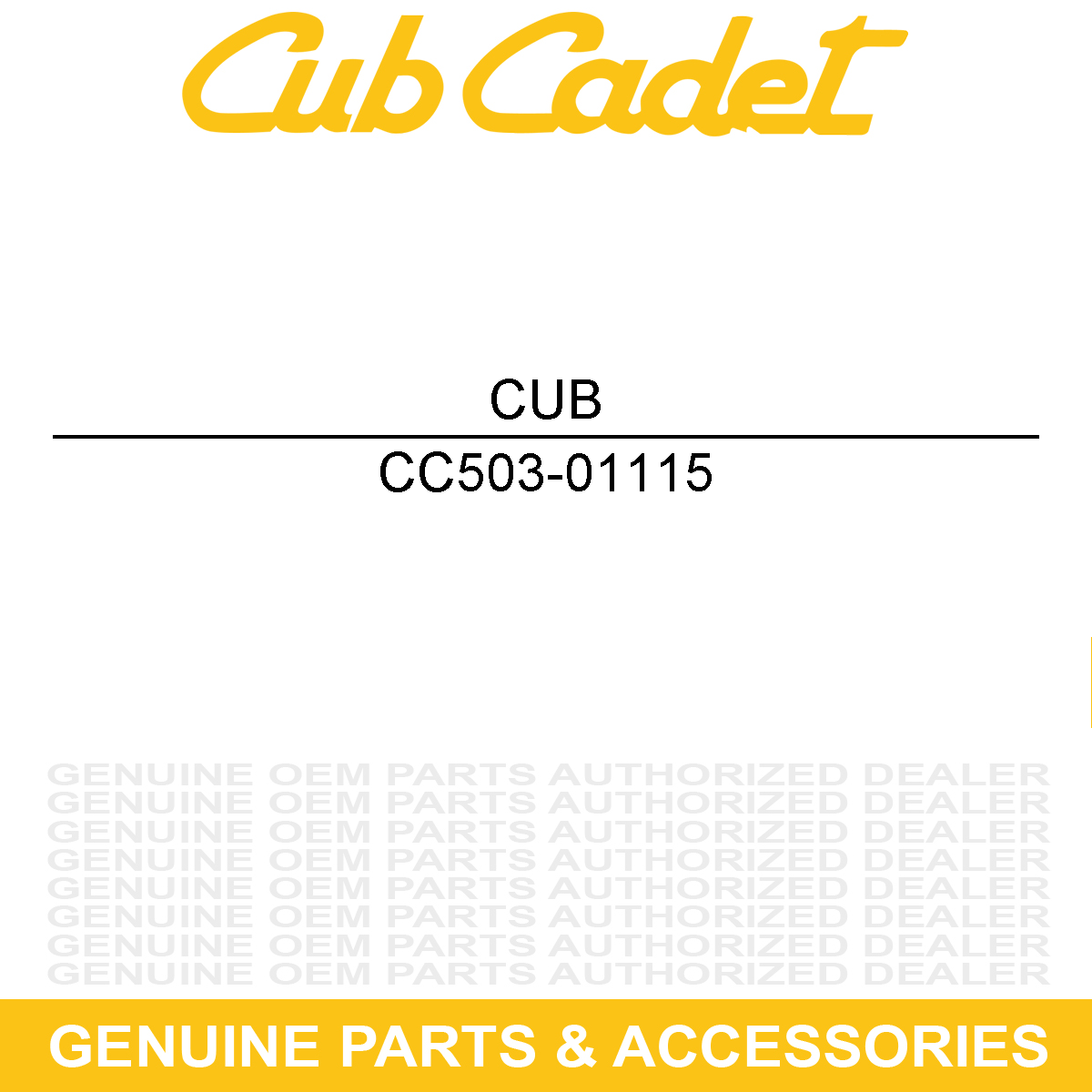 CUB CADET 503-01115 EXTERNAL THREAD NU