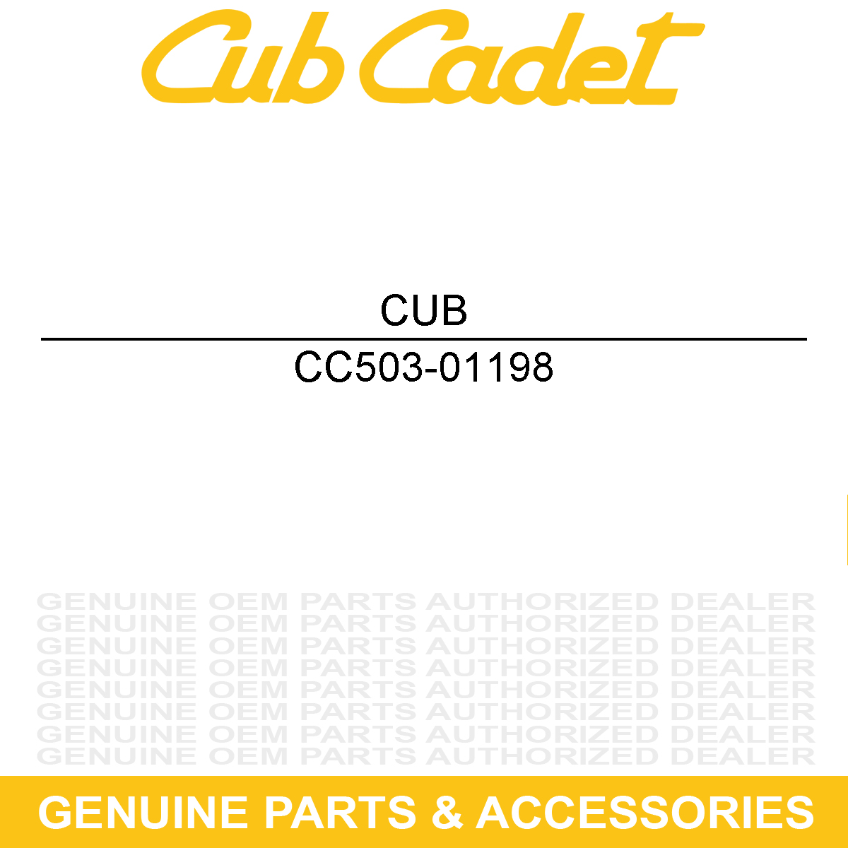 CUB CADET 503-01198 HEX HEAD CAP SCREW