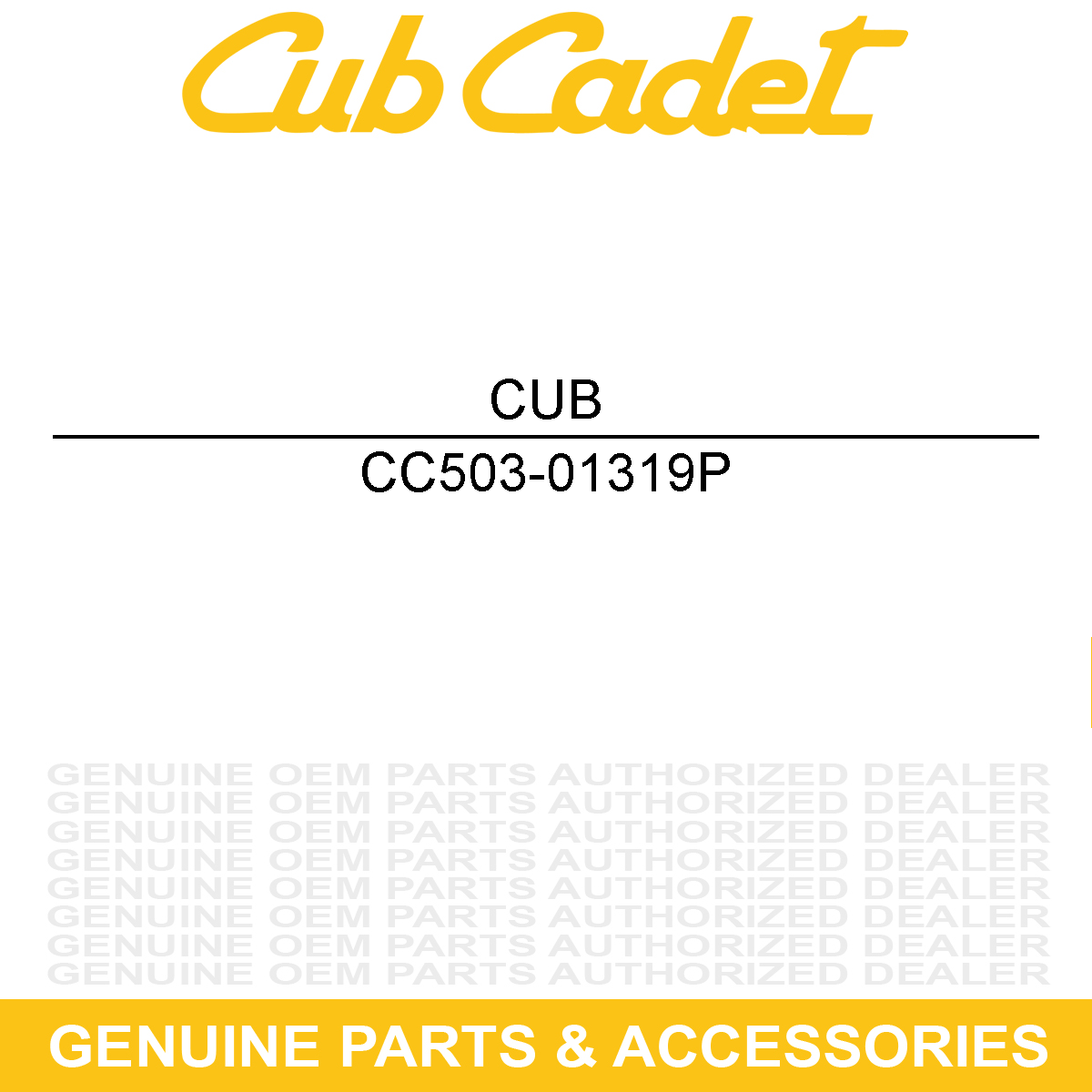 CUB CADET 503-01319P PARKING BOLT ASSEM