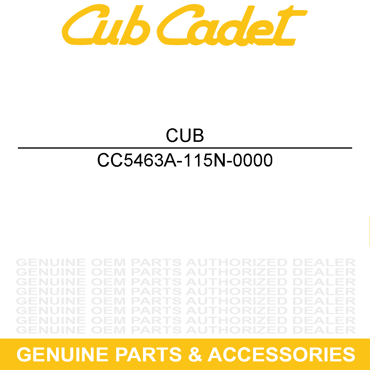 CUB CADET 5463A-115N-0000 MOUNTING BRACKET:F