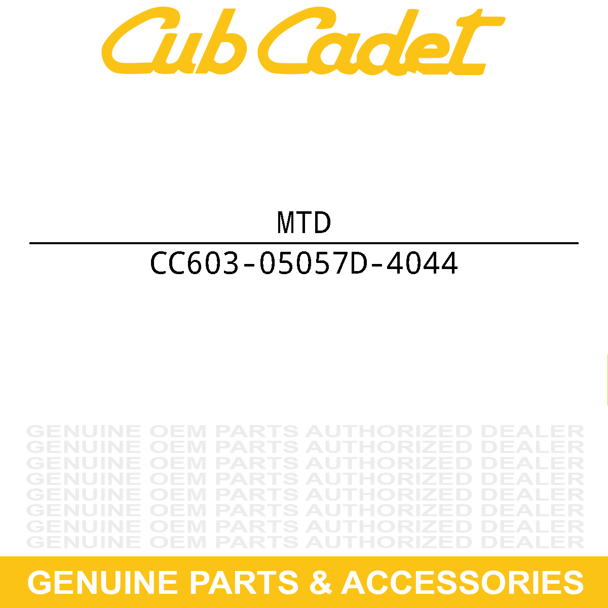 MTD 603-05057D-4044 YOKE-CASTER WHEEL