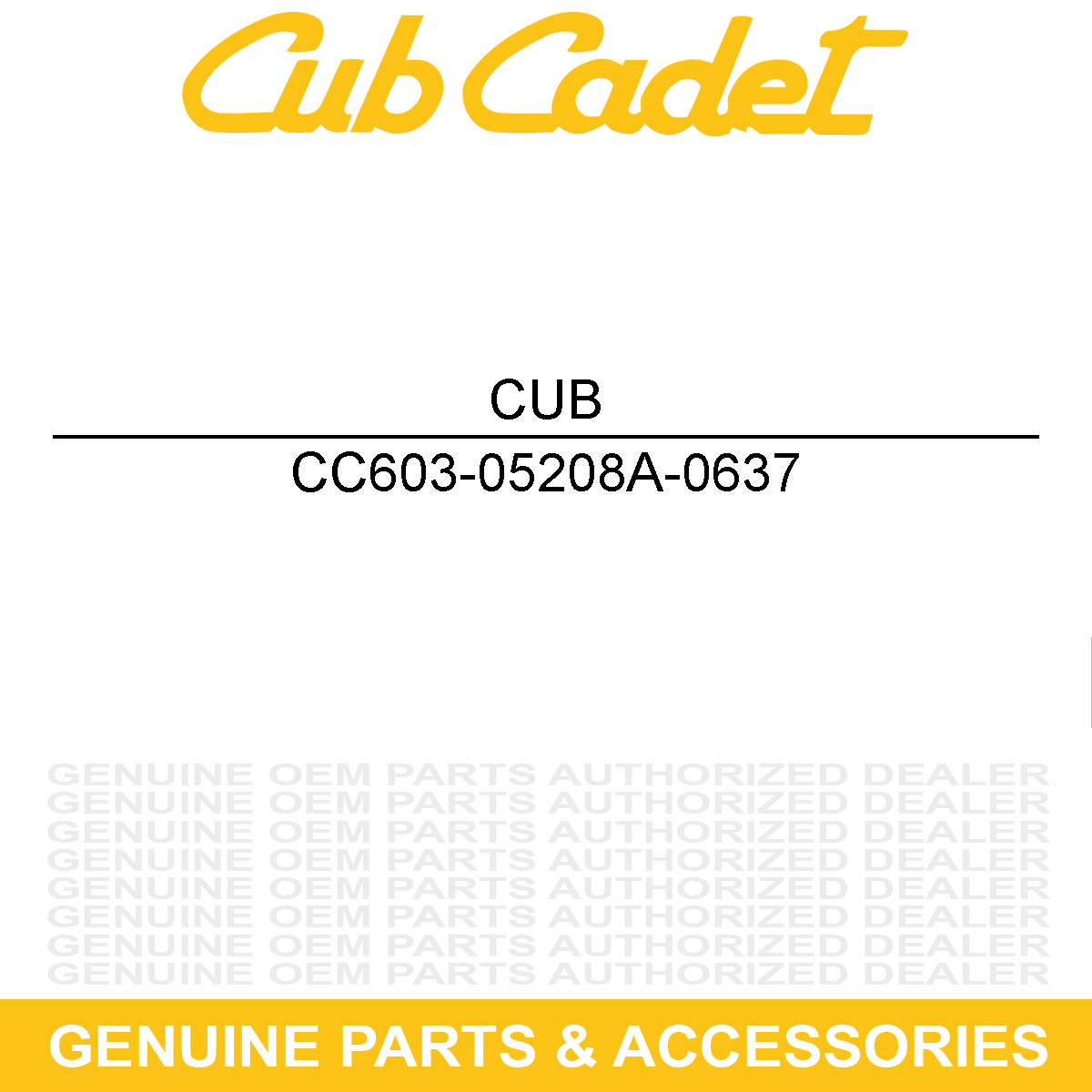 CUB CADET 603-05208A-0637 BRACKET ASM-LIFT