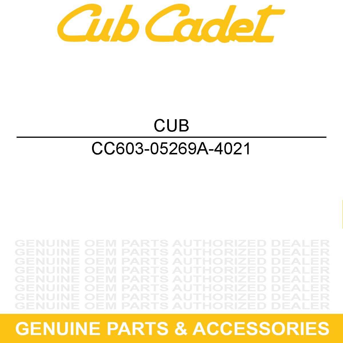 CUB CADET 603-05269A-4021 54" FAB DECK ASSEM