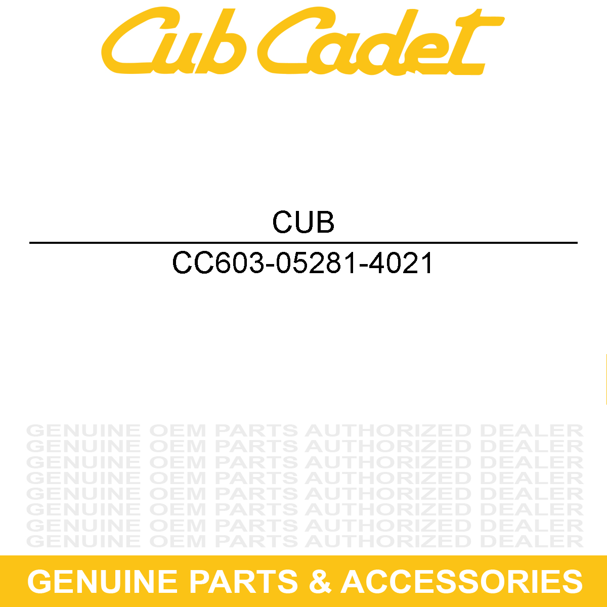 CUB CADET 603-05281-4021 STIFFENER MOUNT -