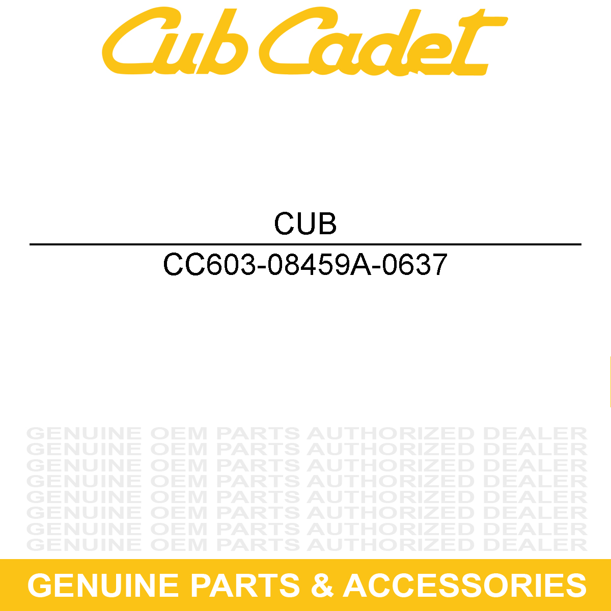 CUB CADET 603-08459A-0637 Powder Black Caster Wheel Yoke