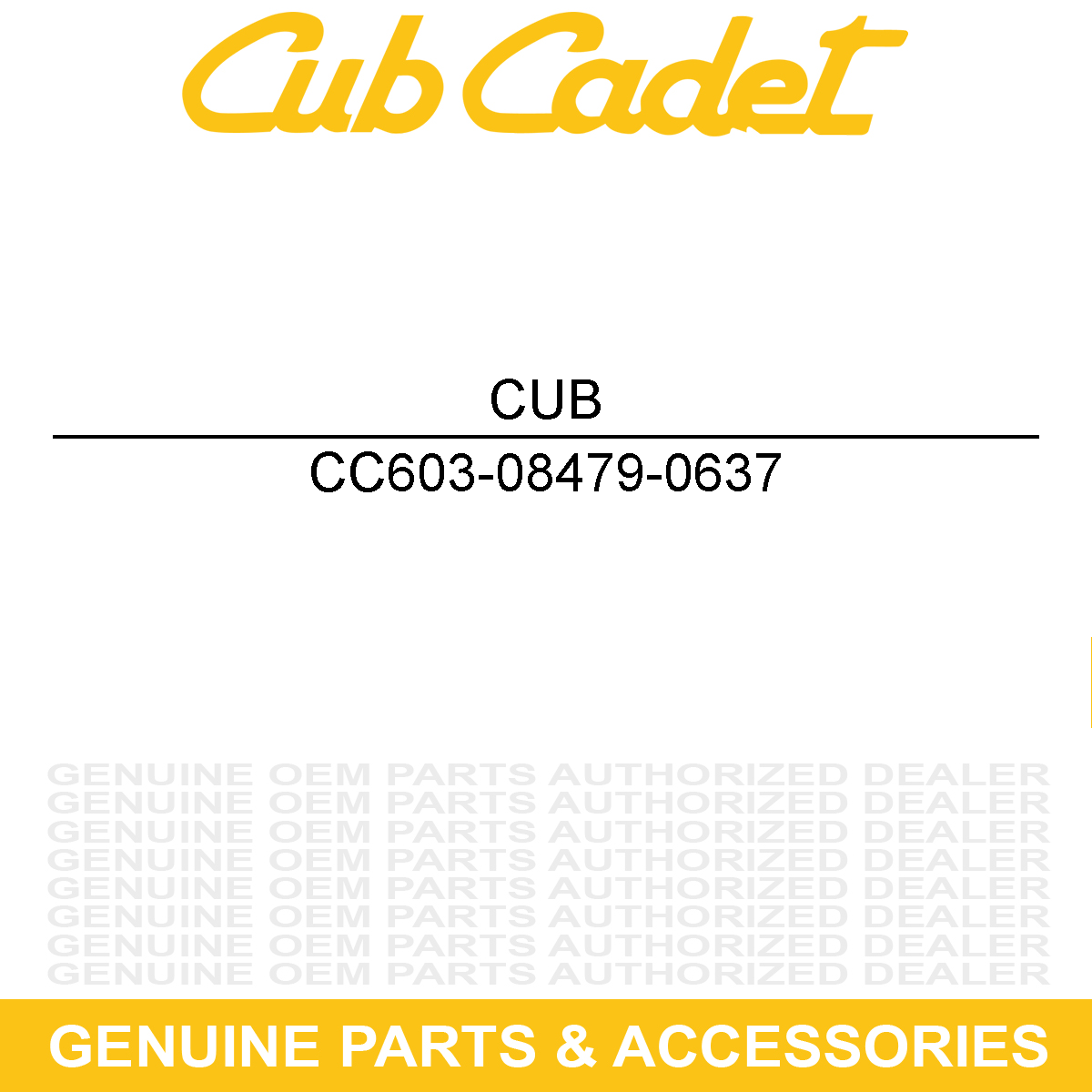 CUB CADET 603-08479-0637 Powder Black Control Panel Cover