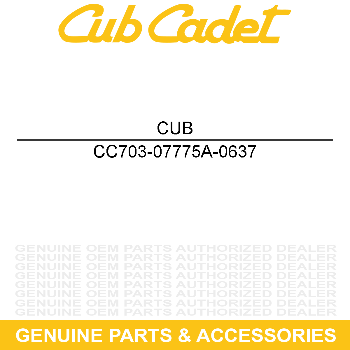 CUB CADET 703-07775A-0637 PLATE-CHUTE MTG