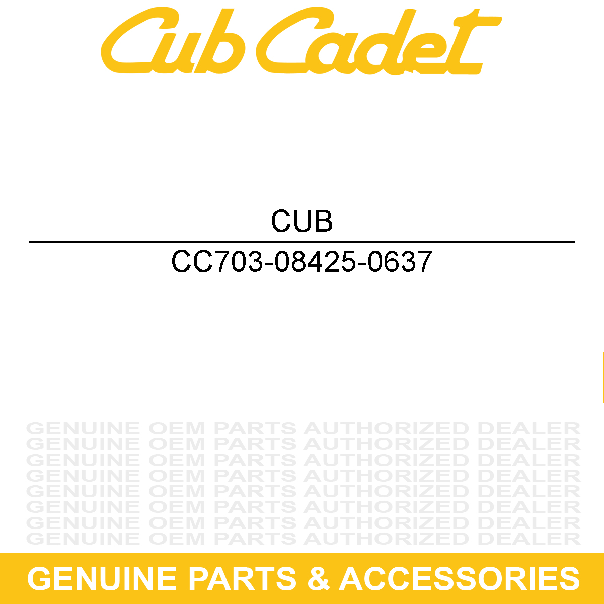 CUB CADET 703-08425-0637 BRKT-UP STOP STMP