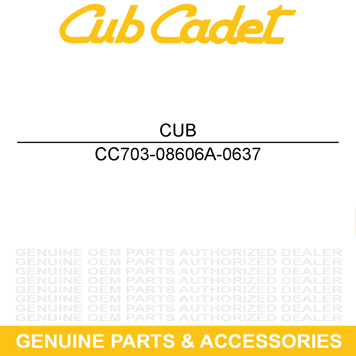 CUB CADET 703-08606A-0637 BRKT-PEDAL SHAFT