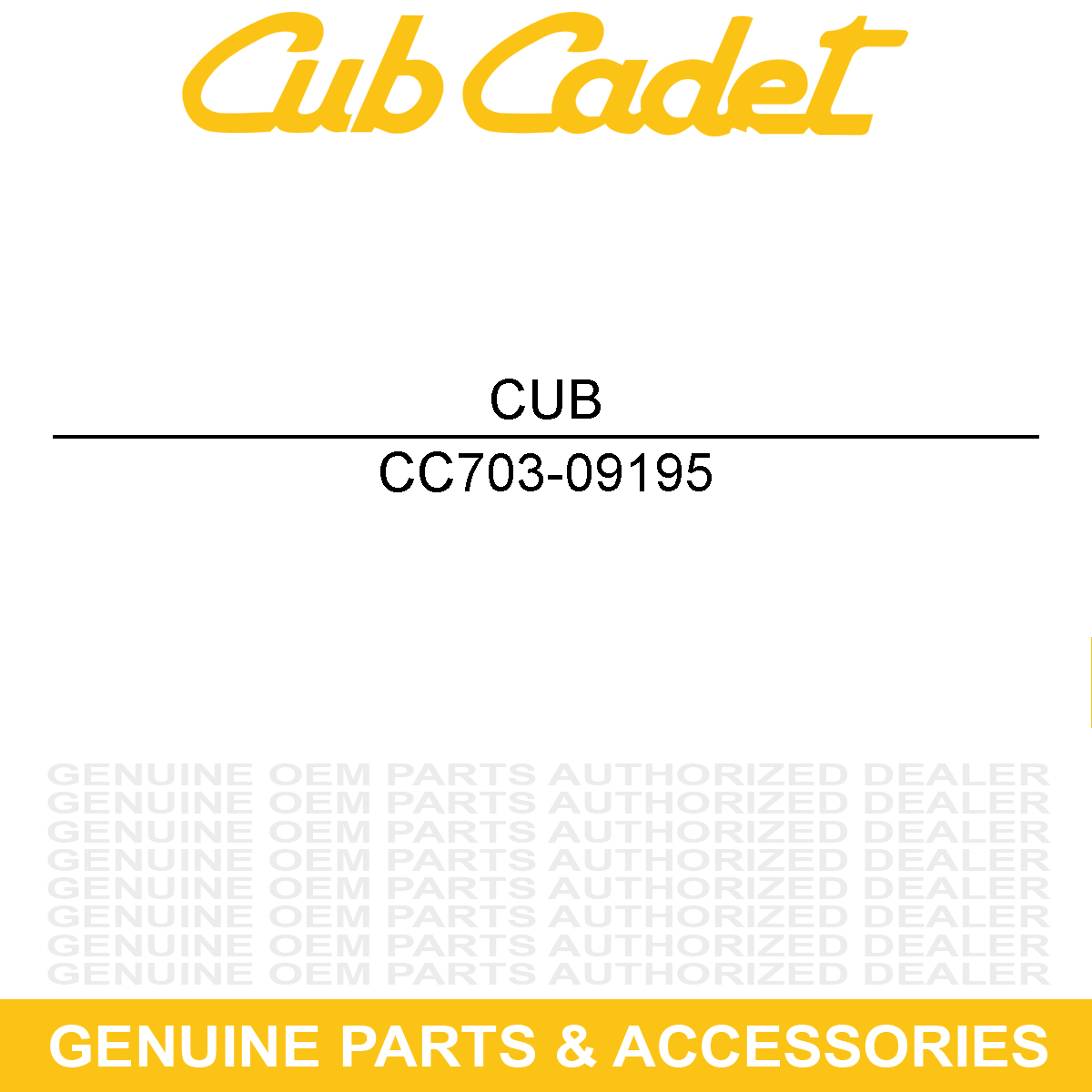 CUB CADET 703-09195 Lower Heat Shield
