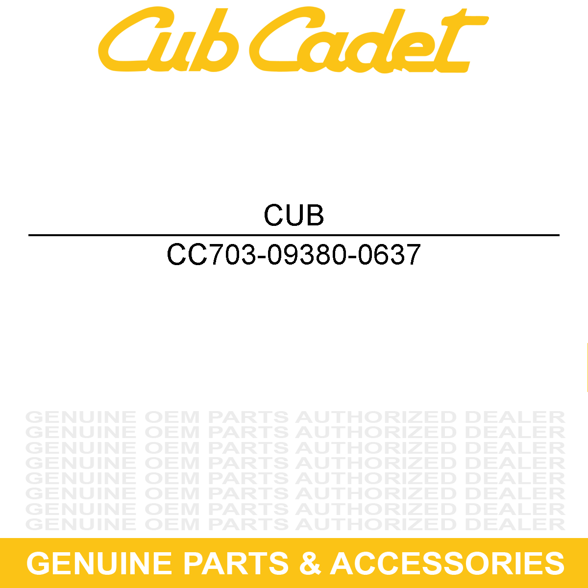 CUB CADET 703-09380-0637 BRACKET-DECK MOUNT