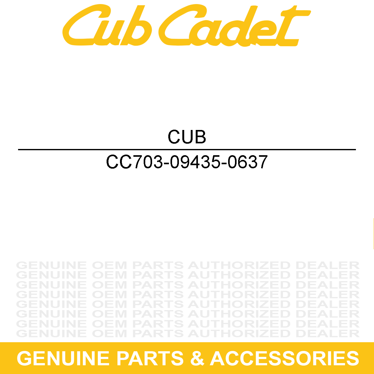 CUB CADET 703-09435-0637 BAFFLE-DECK CHUTE