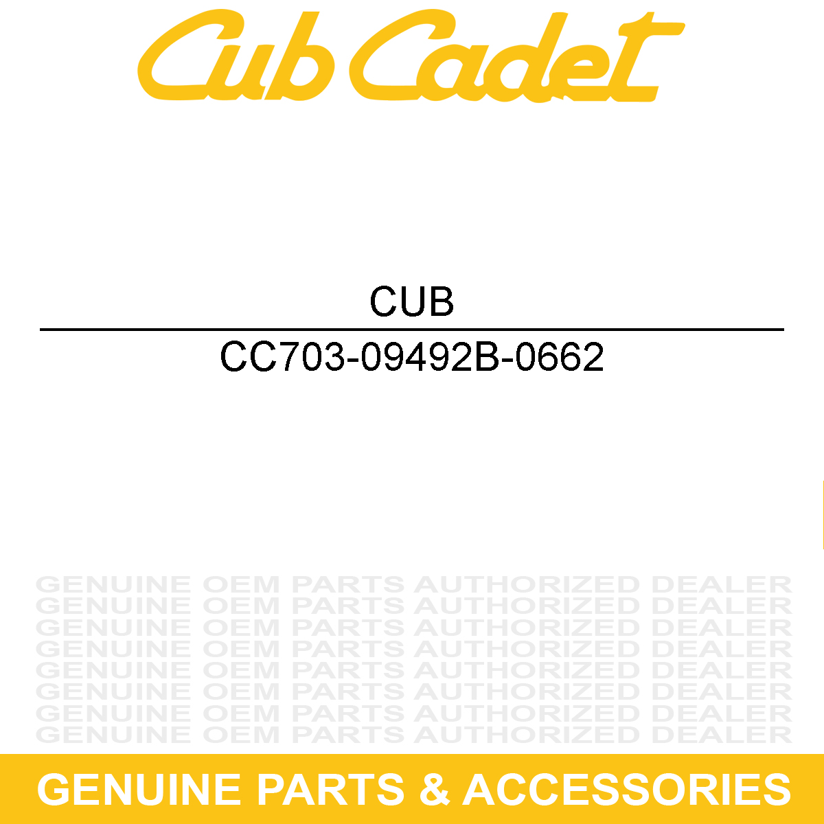 CUB CADET 703-09492B-0662 Belt 48" Cover