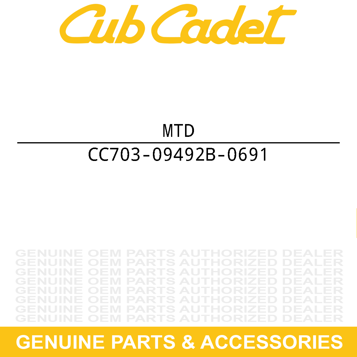 MTD 703-09492B-0691 48" Belt Cover