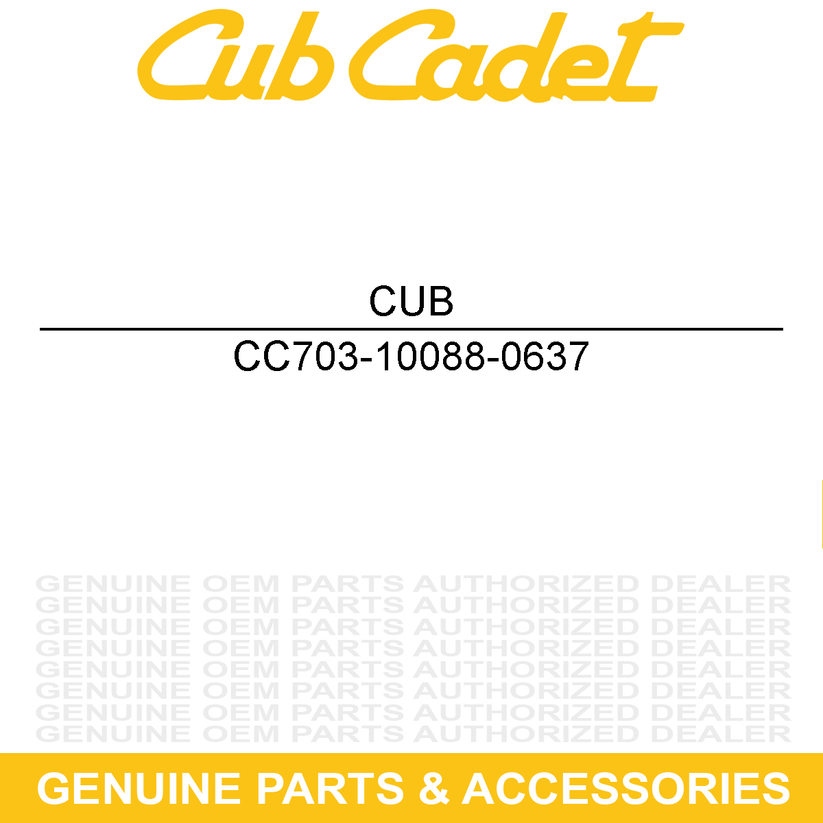 CUB CADET 703-10088-0637 BRKT-DIF LOC GDE