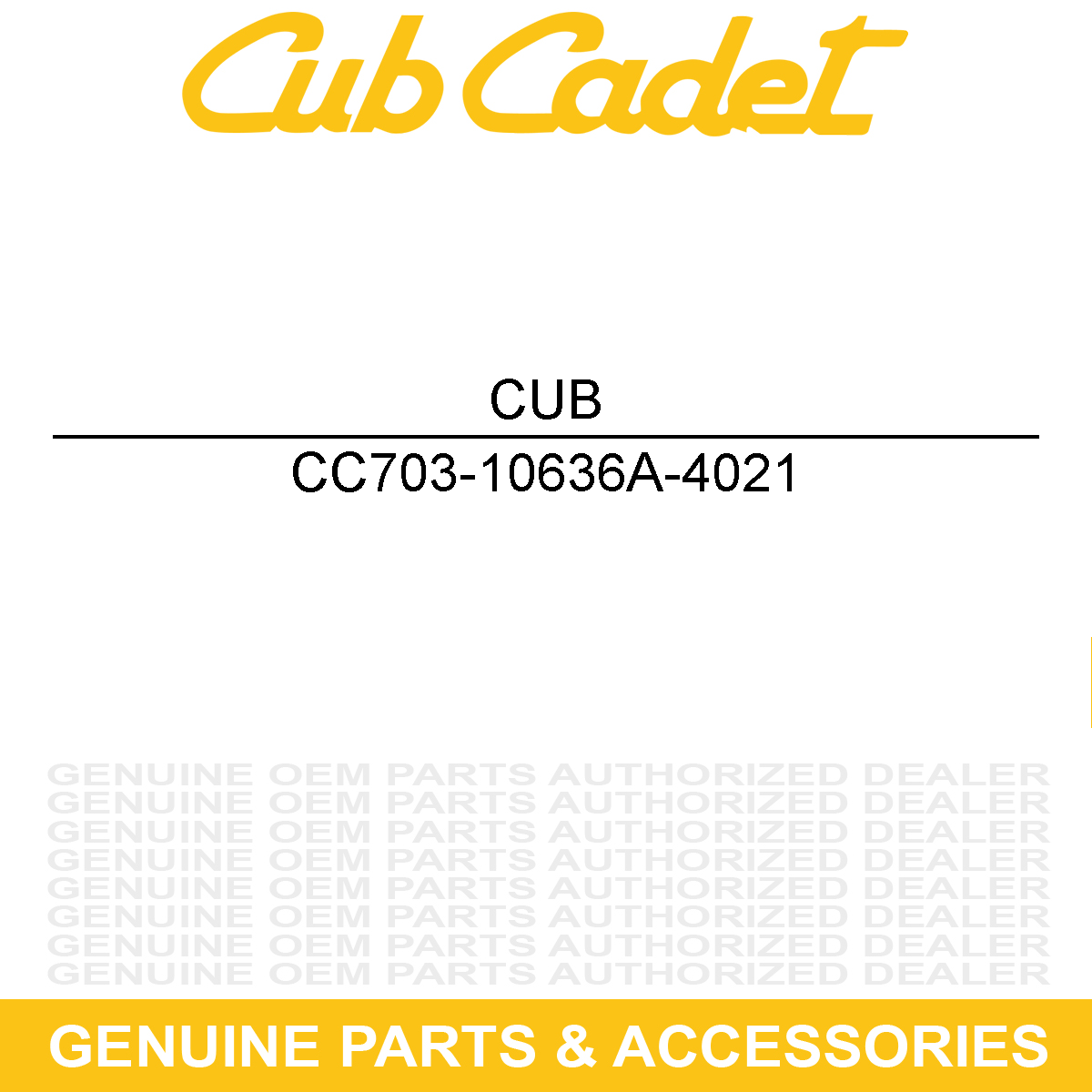 CUB CADET 703-10636A-4021 BUMPER MOUNTING BR