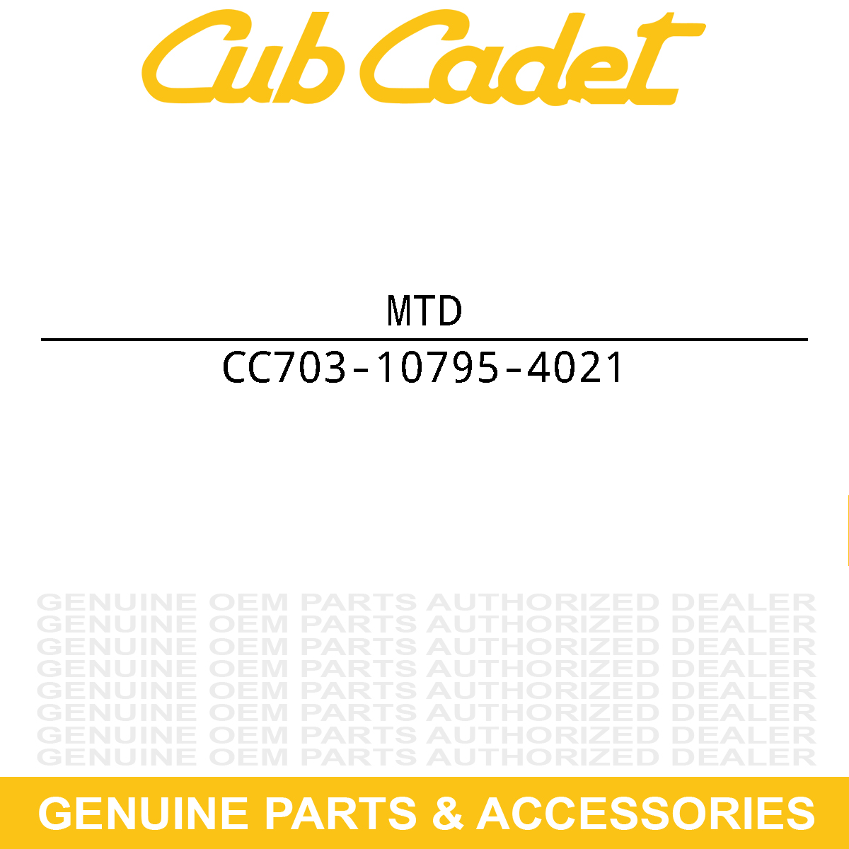 MTD 703-10795-4021 CENTER MULCH BAFFL