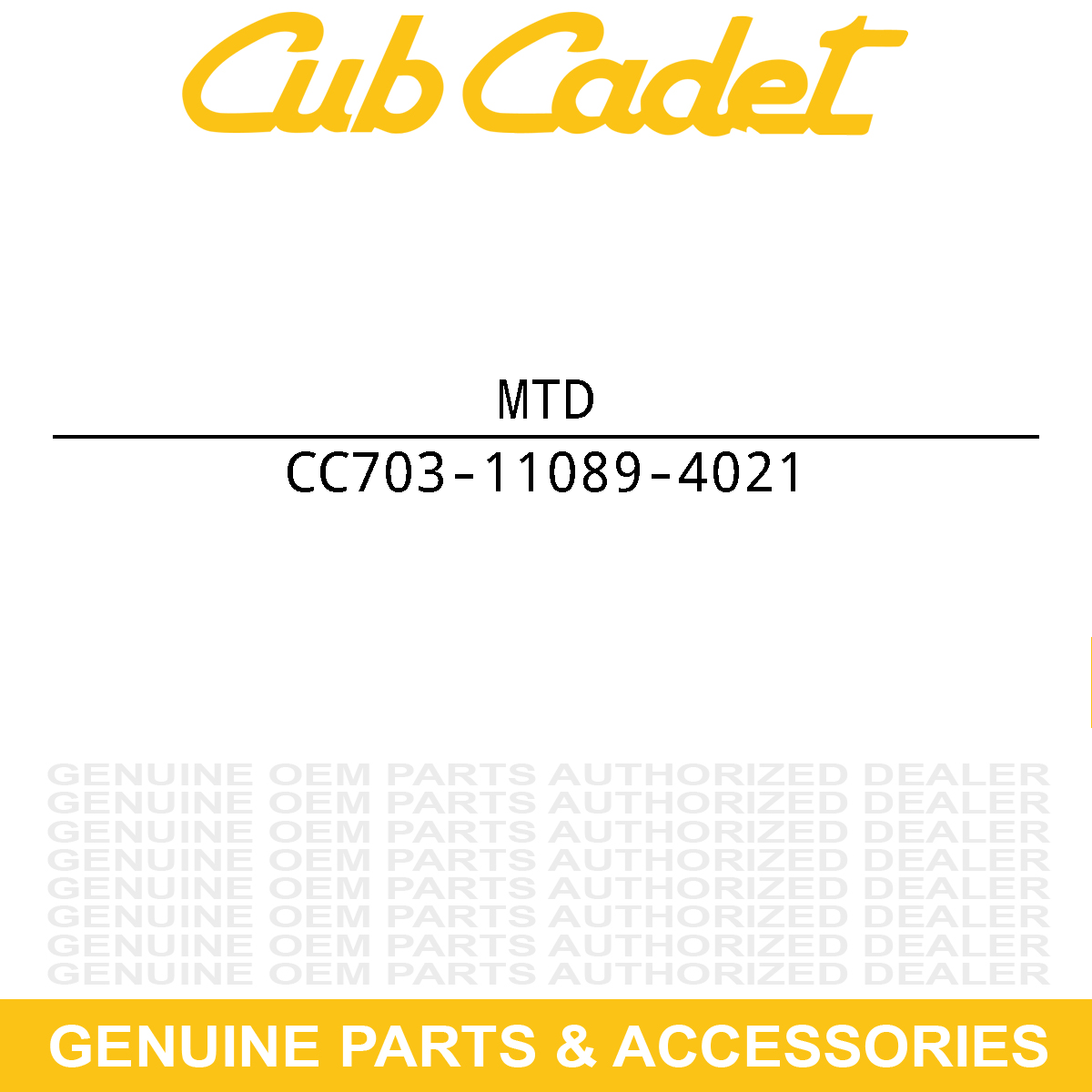 MTD 703-11089-4021 CASTER RETENTION P