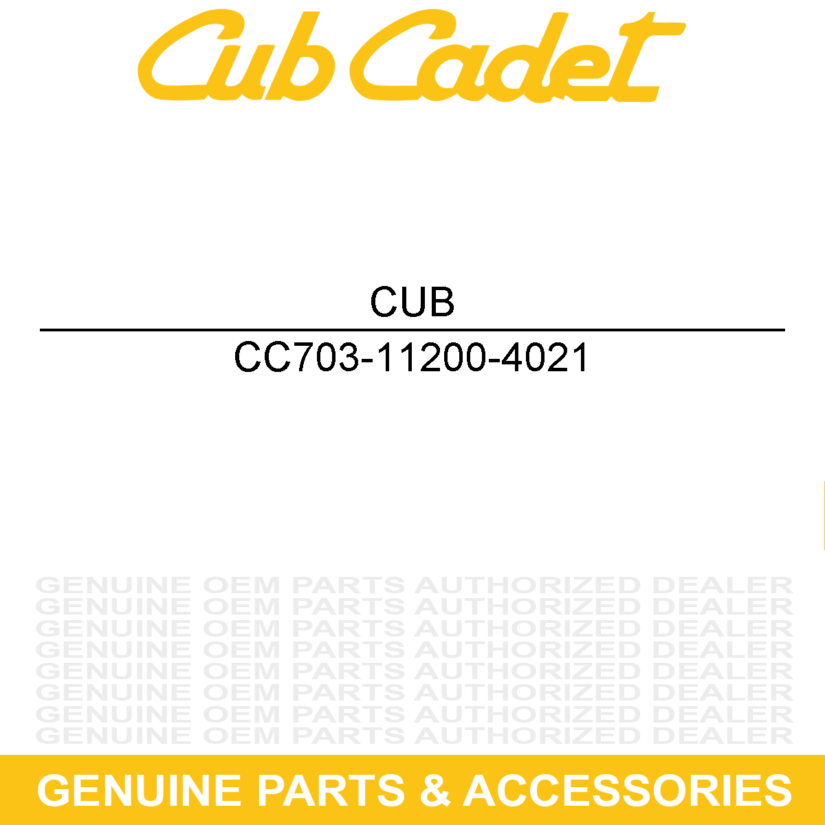 CUB CADET 703-11200-4021 Deck Chute Baffle