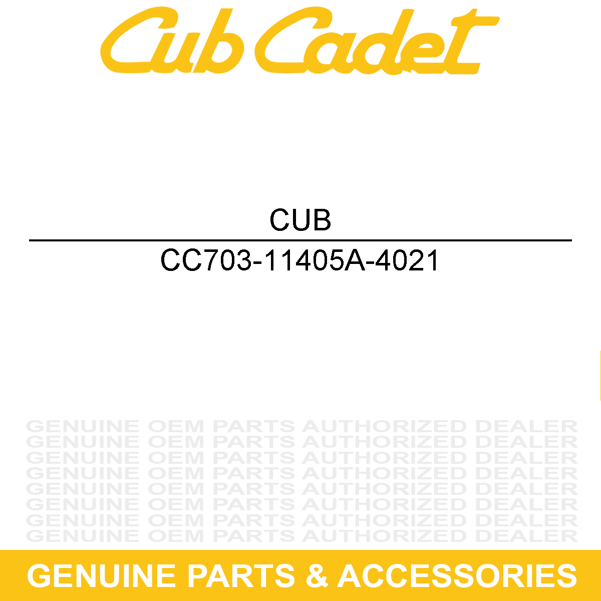 CUB CADET 703-11405A-4021 Yellow Upper Handle Cover