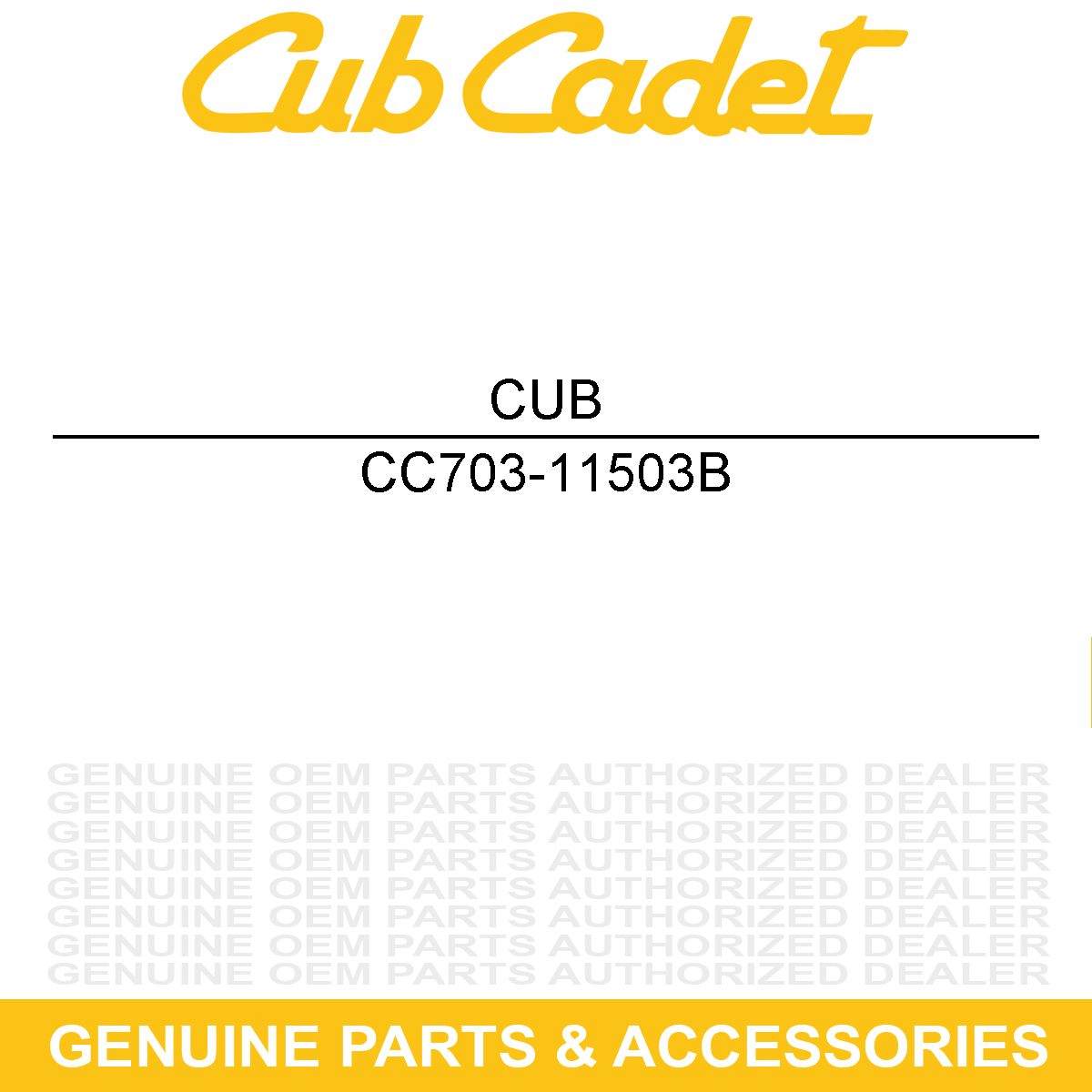 CUB CADET 703-11503B CAP-AXLE