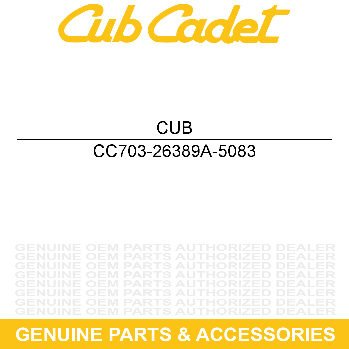 CUB CADET 703-26389A-5083 Right Hand Console Cover