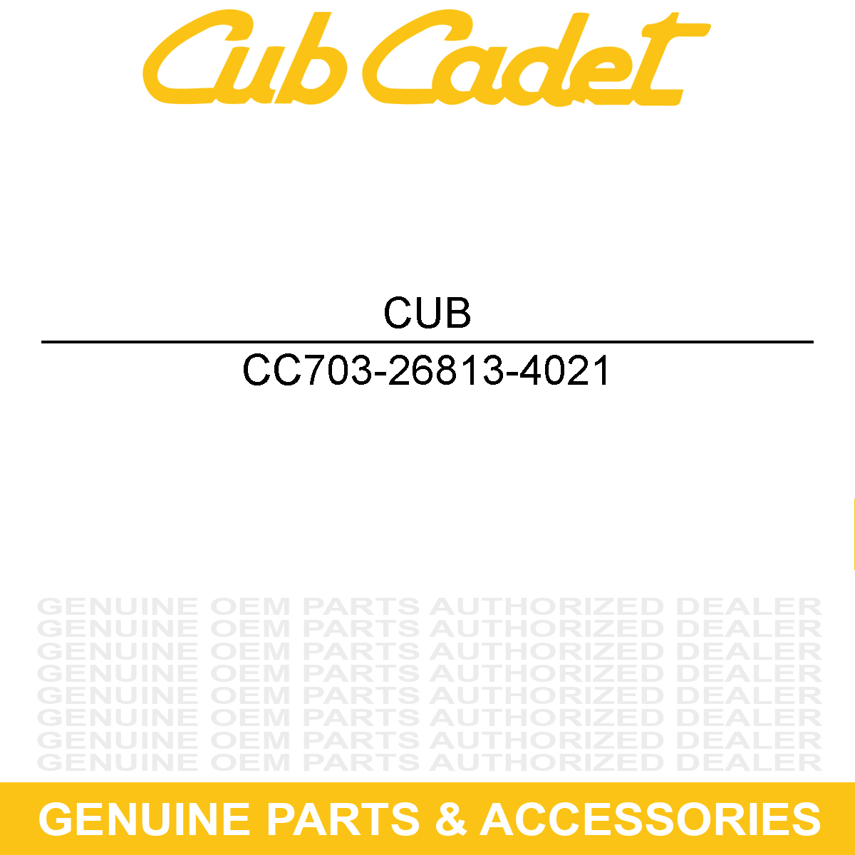 CUB CADET 703-26813-4021 Column Eps Cover