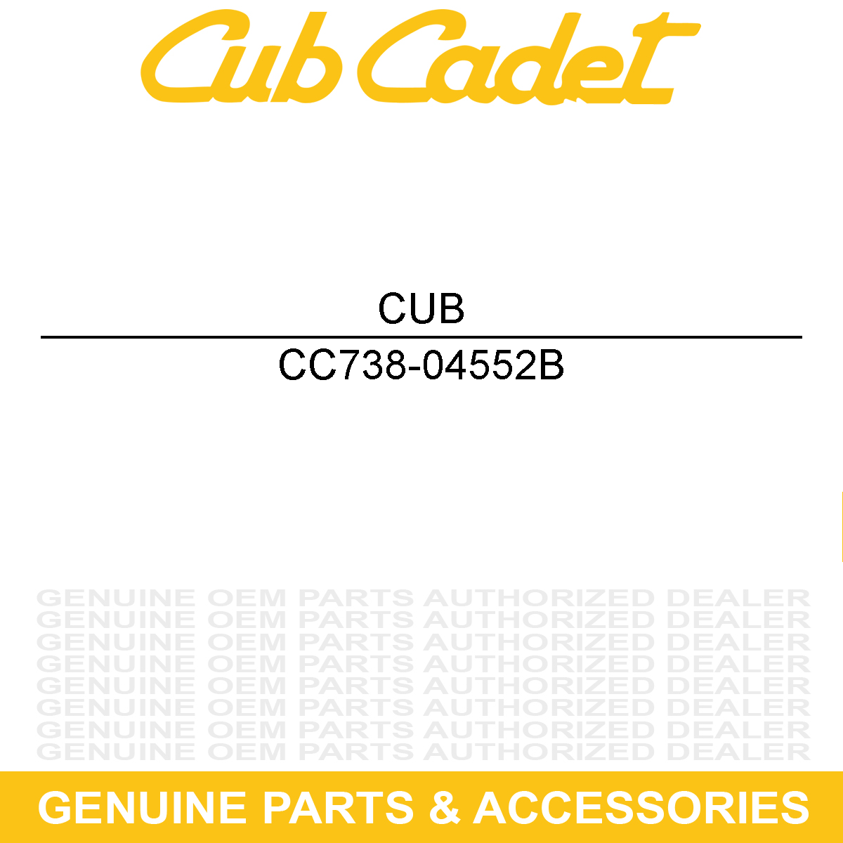 CUB CADET 738-04552B SPACER-SHLDR 1.5
