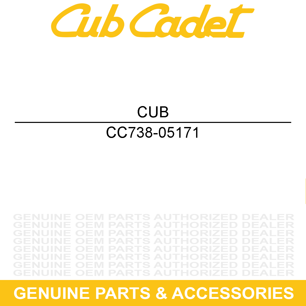 CUB CADET 738-05171 SHOULDER SPACER
