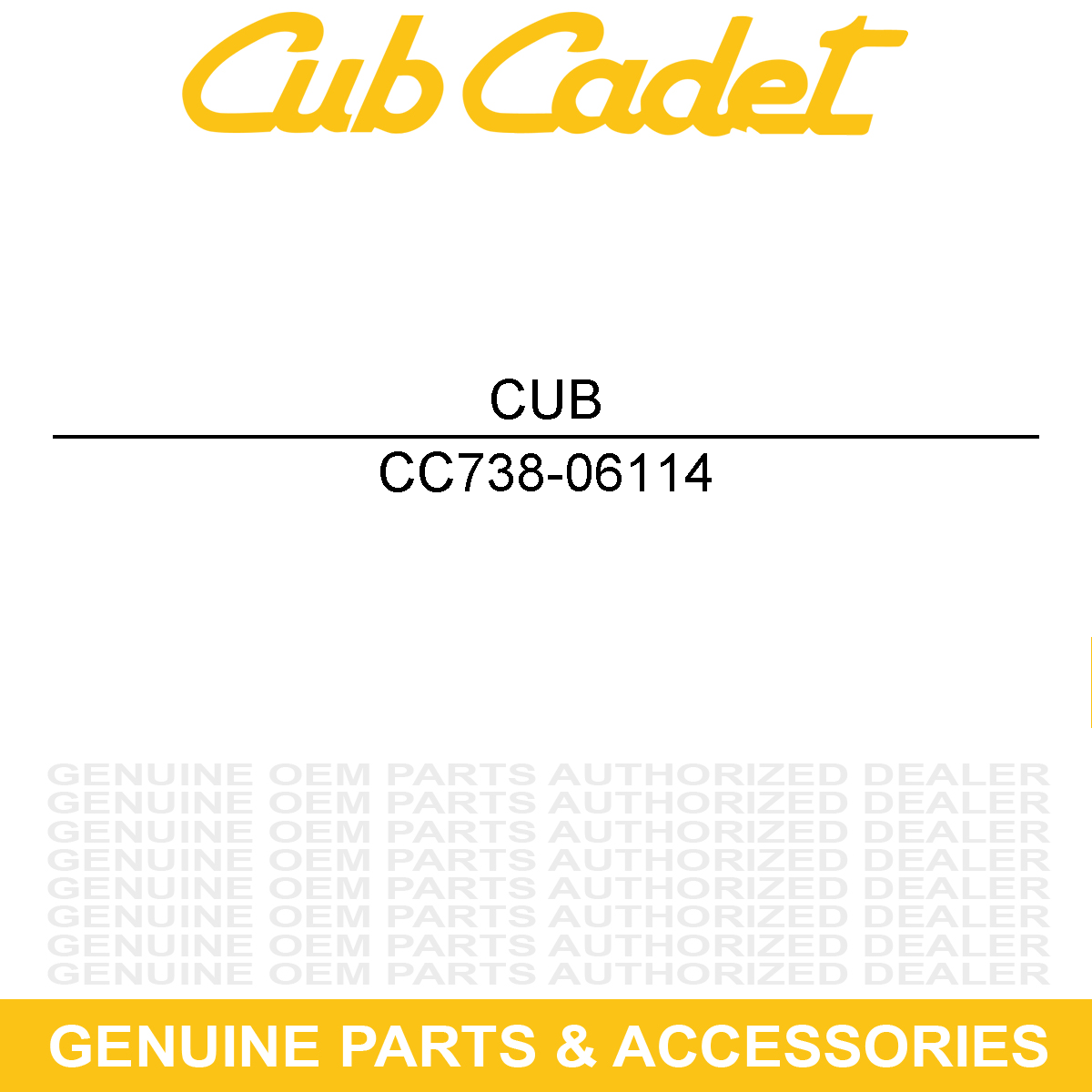 CUB CADET 738-06114 SPACER-SHOLUDER