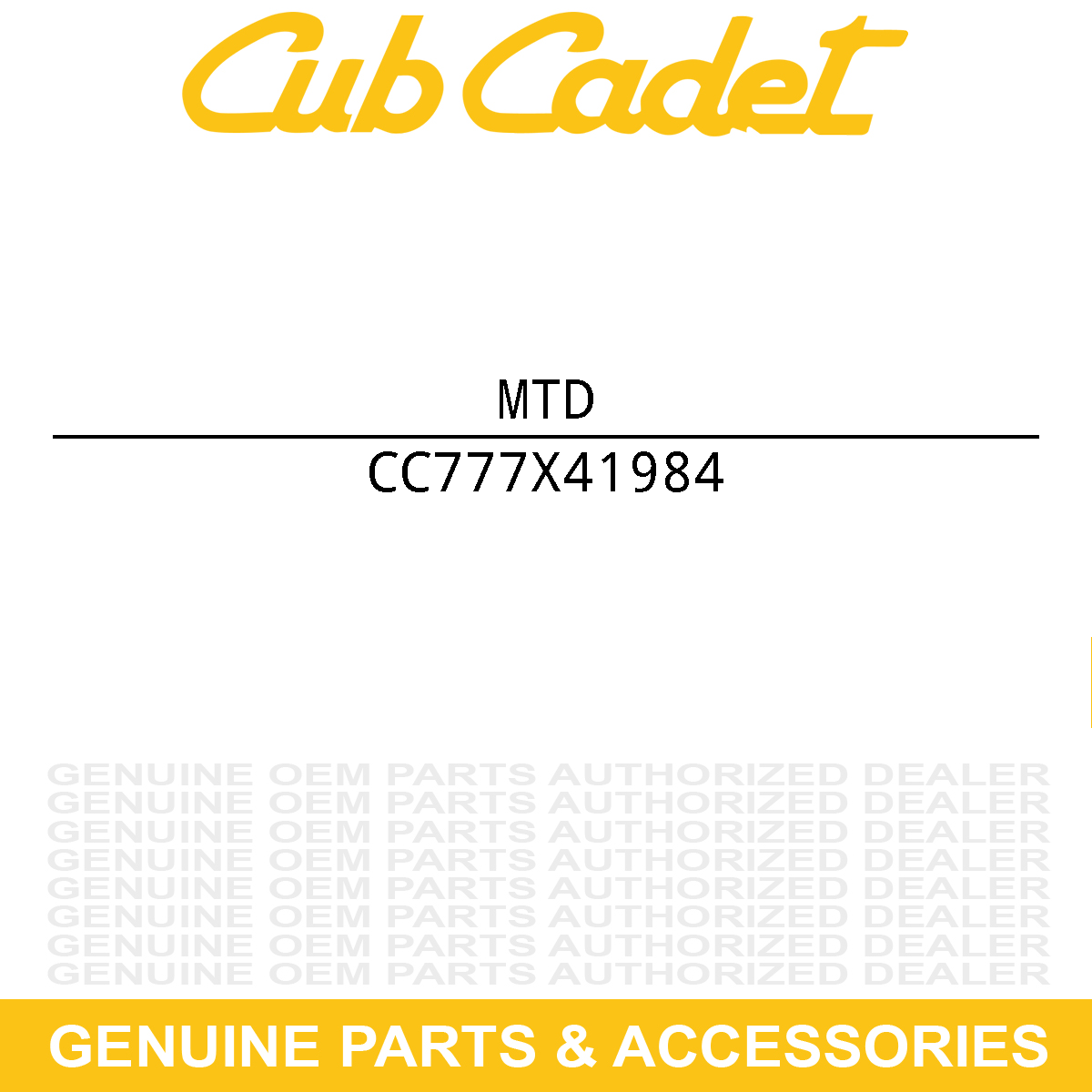 MTD 777X41984 LABEL:RIDER 1&5 ST