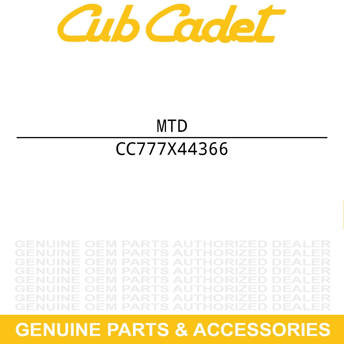 MTD 777X44366 LABEL-RIDER S P ST