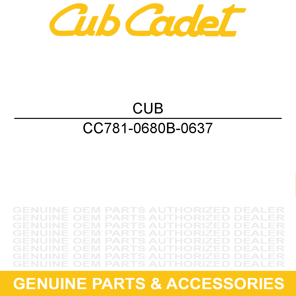 CUB CADET 781-0680B-0637 TUBE-TONGUE