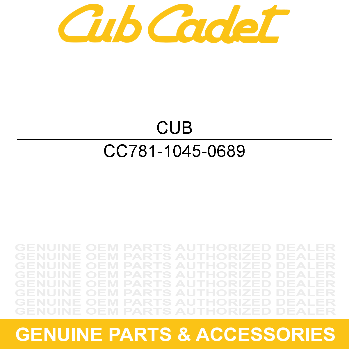 CUB CADET 781-1045-0689 Latch Polo Green