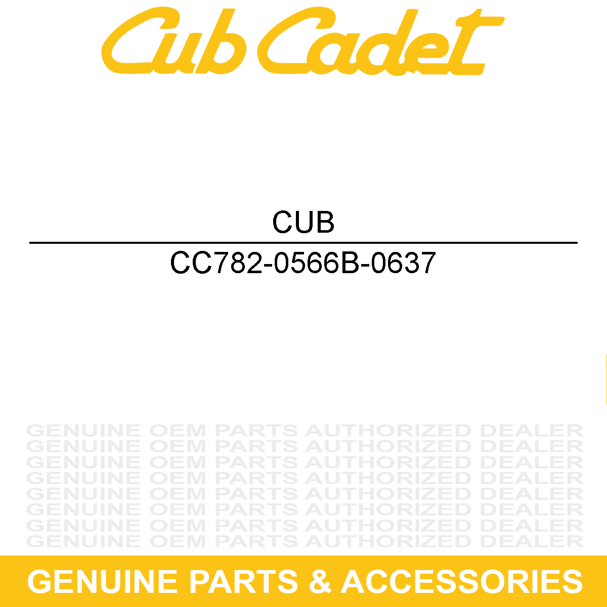CUB CADET 782-0566B-0637 Pivot Arm