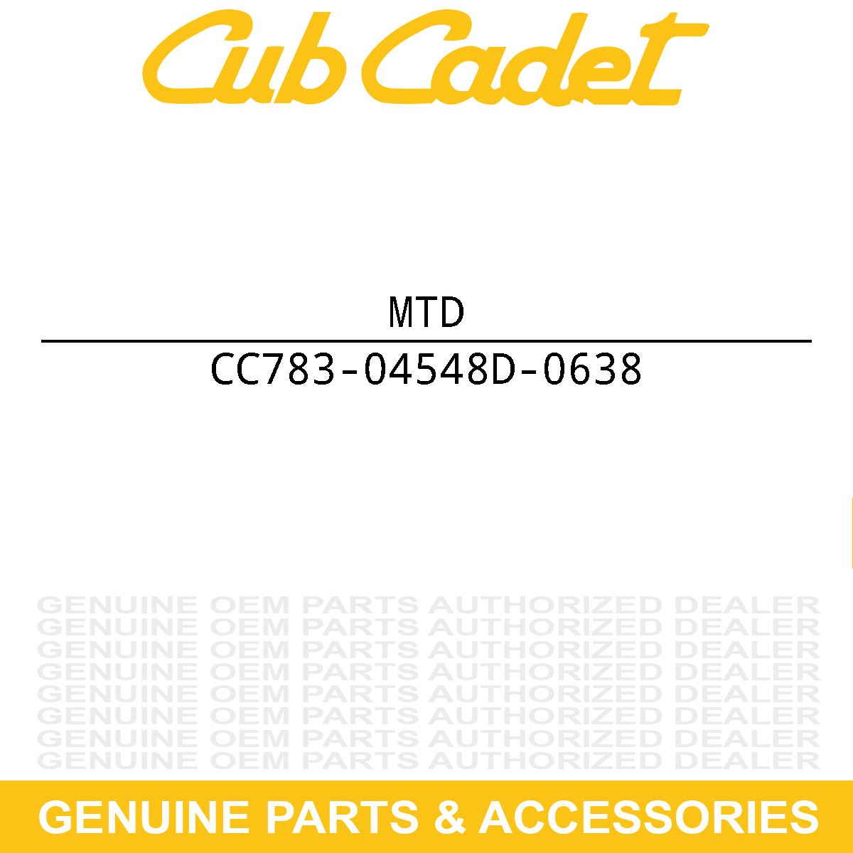 MTD 783-04548D-0638 Seat Frame Bracket