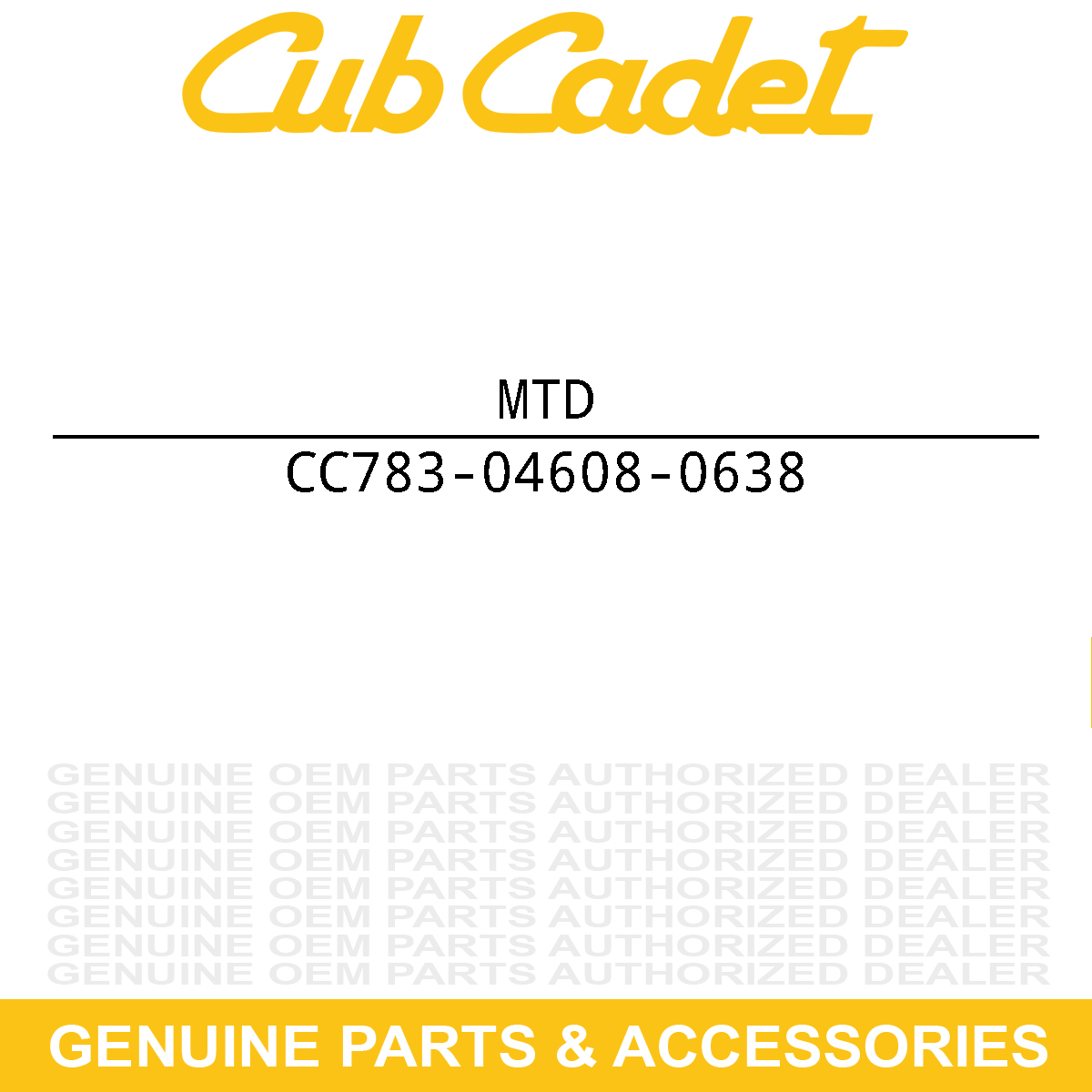 MTD 783-04608-0638 HOOD- 0 STYLE