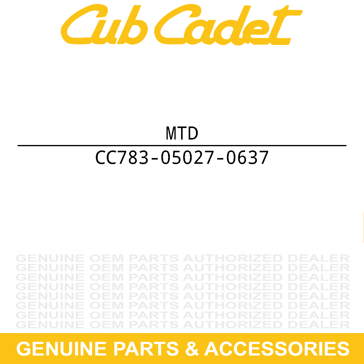 MTD 783-05027-0637 BRACKET:SUPPORT:PI