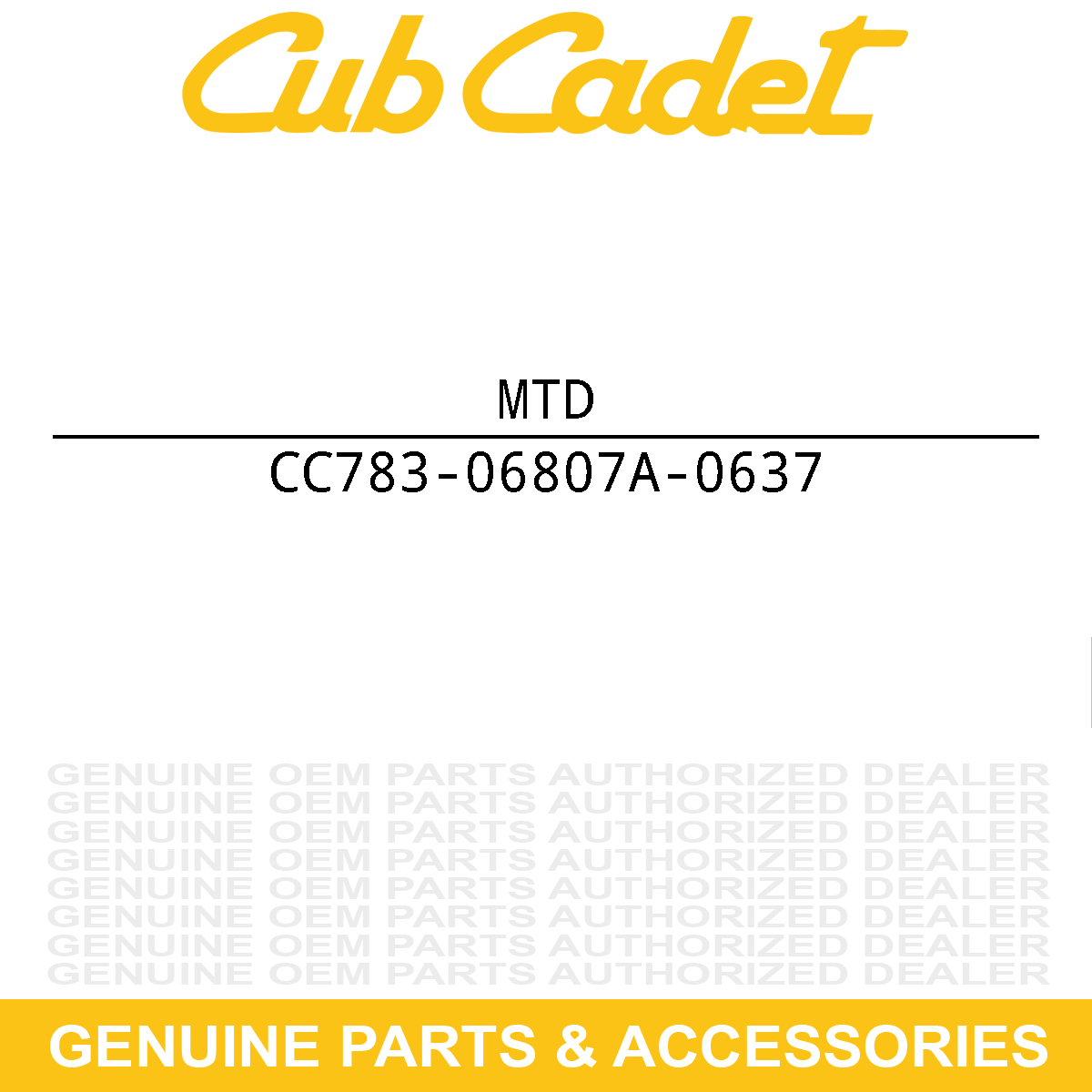 MTD 783-06807A-0637 PLATE-PEDAL STOP