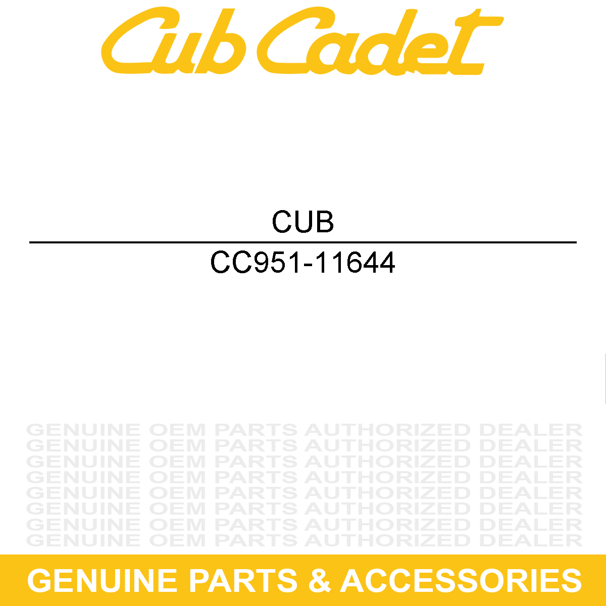 CUB CADET 951-11644 Engine Plug 3/8 Npt