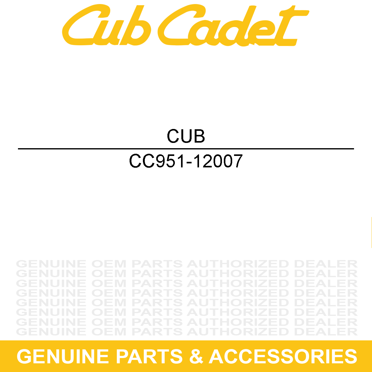 CUB CADET 951-12007 Crankcase Piston